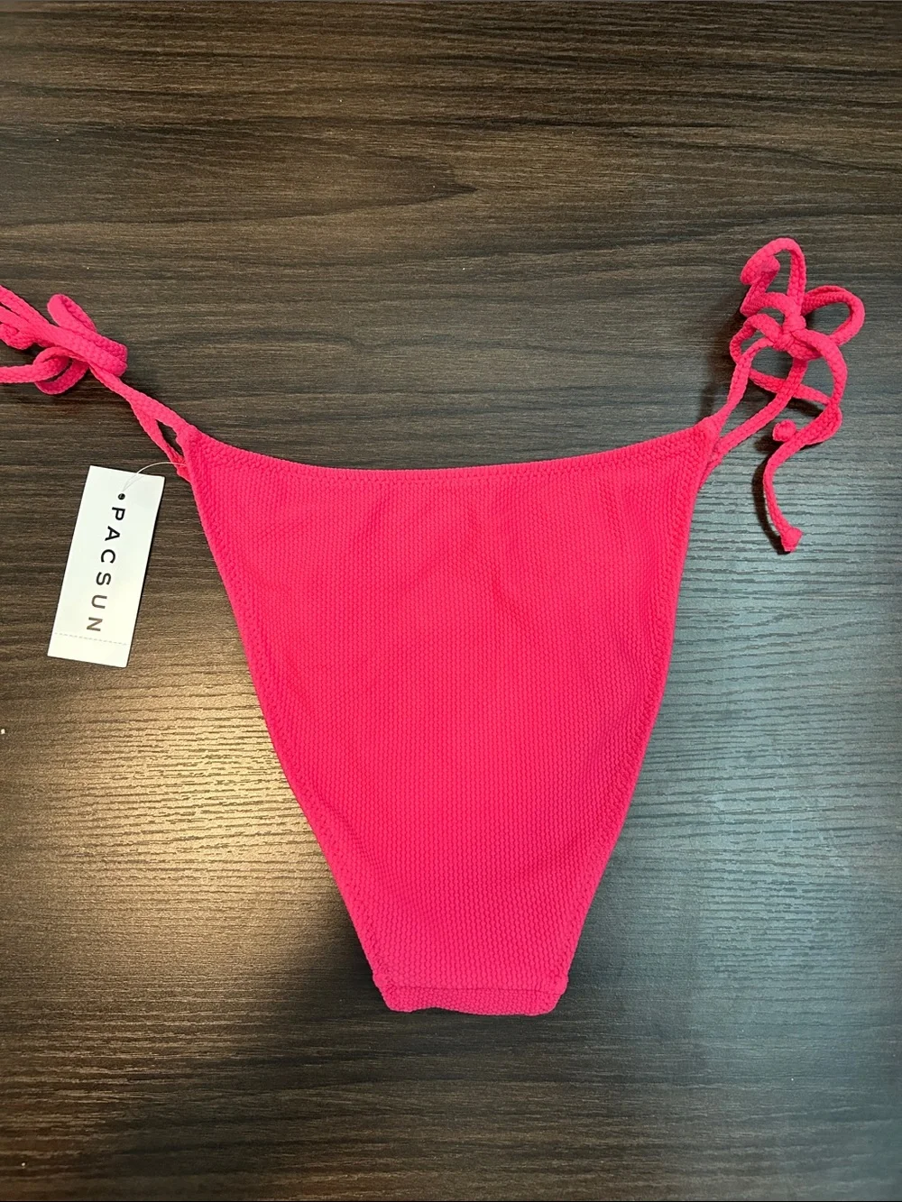 PacSun Neon Pink Tie-Side Bikini Bottom